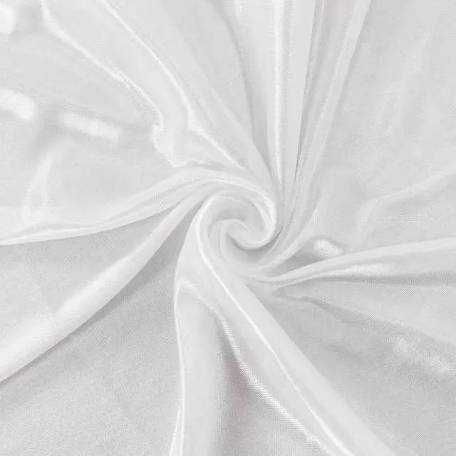 Alt view image 7 of 7 - Efavormart 10ftx10ft White Satin Backdrop Curtain - Double Drape Pleated Photography Background with 3" Rod Pockets - Glossy Wrinkle Resistant Drapery Panels for Wedding, Party, Events & Photo Studio