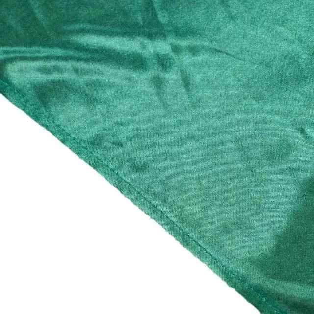 Alt view image 5 of 7 - Efavormart Hunter Emerald Green Double Drape Pleated Satin Wedding Photo Backdrop Curtain, Glossy Party Drapery Panel - 10ftx10ft