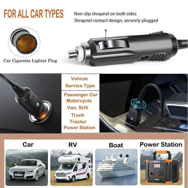 Alt view image 4 of 4 - Car DC Adapter for Halo Bolt Air+ 1750 Portable CAR Jump Starter HBA+59940 | For HALO Bolt Air+ 1750 Portable CAR Jump Starter HBA+59940 HBA 59940 HBA59940 Auto Vehicle Power Supply Cord Charger