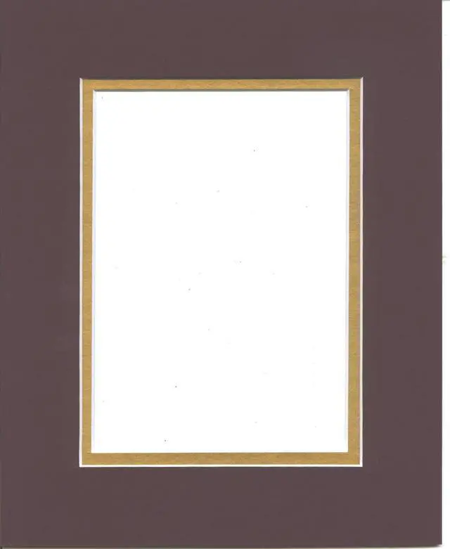 Main image of 24x36 Maroon & Gold Double Picture Mats with White Core, for 20x30 Pictures