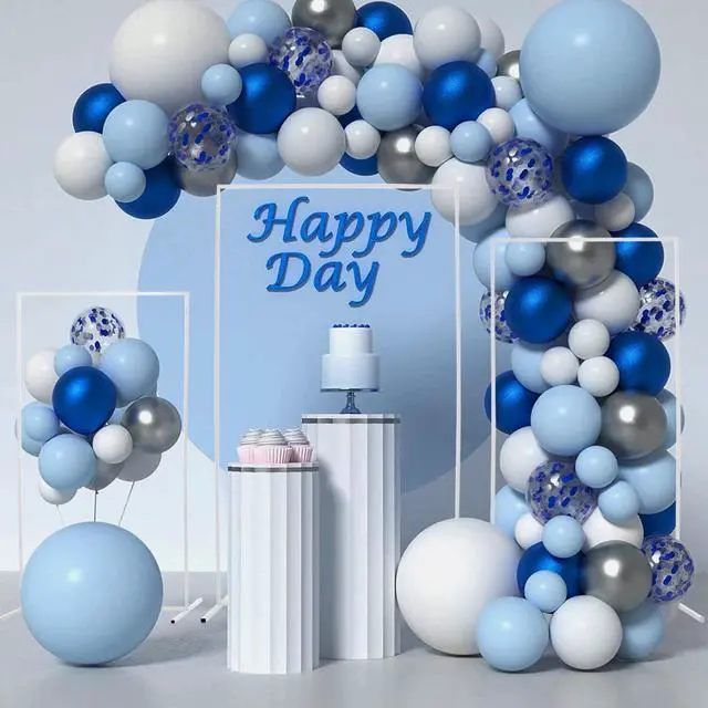 Alt view image 2 of 7 - Metal Wedding Arch Background Stand, 3 Pcs White Rectangular Backdrop Stand, Portable Balloon Frame for Birthday Party Ceremony Outdoor Indoor Celebration Decoration (7.2FT, 6.2FT, 5.3FT)