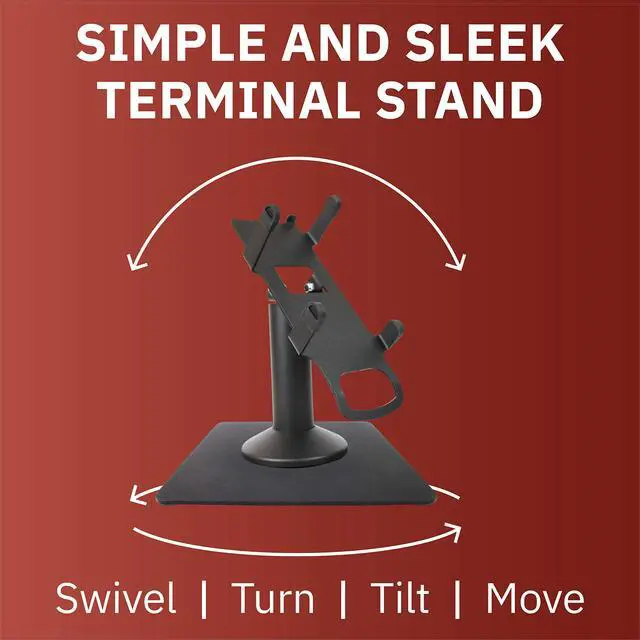 Alt view image 3 of 6 - DCCStands Freestanding Swivel and Tilt First Data FD130 / FD150 Terminal Stand with Square Plate, Black