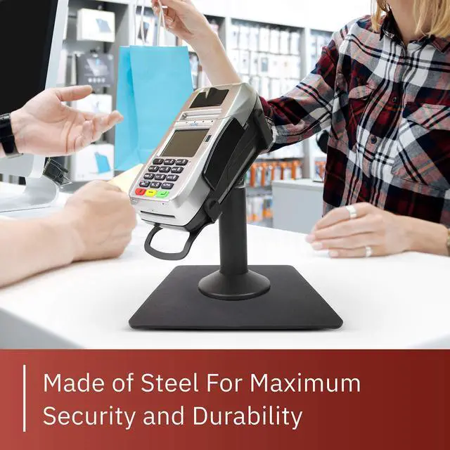 Alt view image 4 of 6 - DCCStands Freestanding Swivel and Tilt First Data FD130 / FD150 Terminal Stand with Square Plate, Black