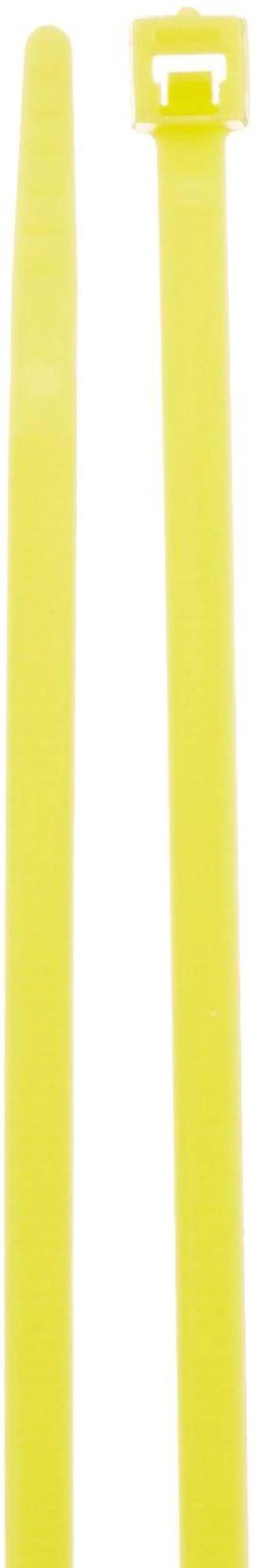 Main image of 11" Nylon Cable Ties, Yellow, 50 lb. Strength,.19" Width, Tamper Proof Zip Ties, Self Locking, Bundle and Organize Wires/Cables in Warehouse, Garage, Home or Office, Case of 1000