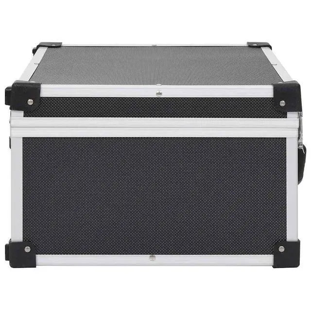 Alt view image 4 of 7 - CD Storage Case for 60 CDs, Aluminum ABS Hard Shell Carrying Box with Detachable Dividers, Lockable Record Organizer Holder for Home and Office, Black