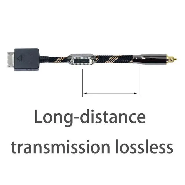 Alt view image 3 of 4 - 2ft Dock to Optical Cable Optic Digital Fiber Opt Audio Wire Toslink Cord for dac with Sony Walkman NW-A35 NW-A45 NW-ZX300 ZX300A NW-WM1A WM1Z MP3 Player