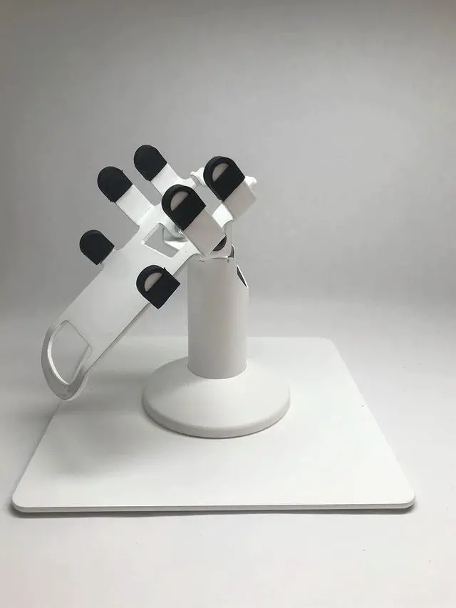 Alt view image 2 of 5 - Clover Flex Low Freestanding Swivel and Tilt Stand with Square Plate (White)