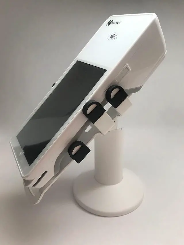 Alt view image 3 of 5 - Clover Flex Low Freestanding Swivel and Tilt Stand with Square Plate (White)