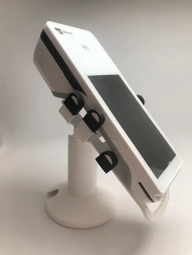 Alt view image 4 of 5 - Clover Flex Low Freestanding Swivel and Tilt Stand with Square Plate (White)