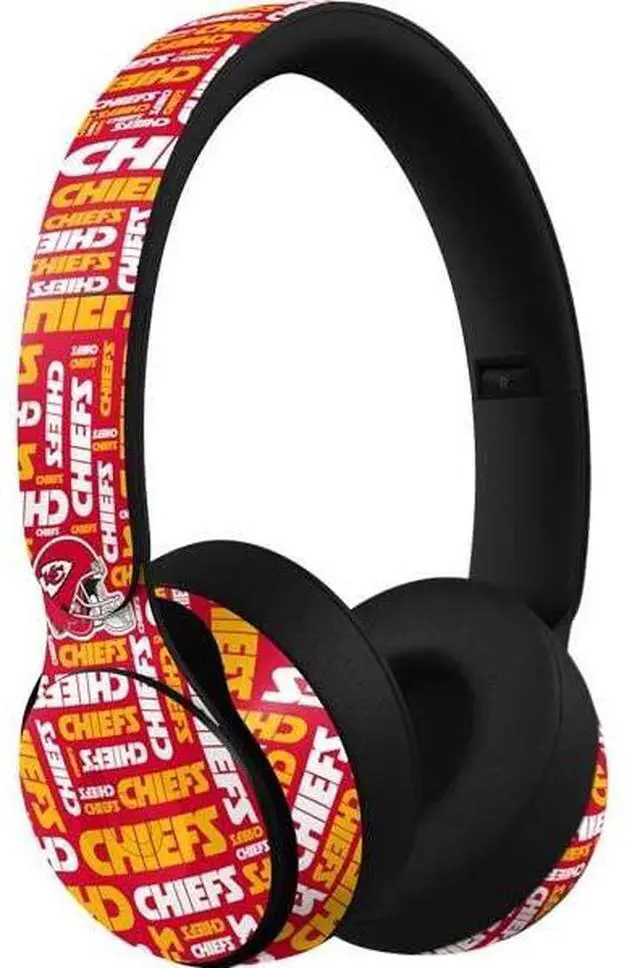 Main image of Decal Audio Skin Compatible with Beats Solo Pro - Officially Licensed NFL Kansas City Chiefs Red Blast Design