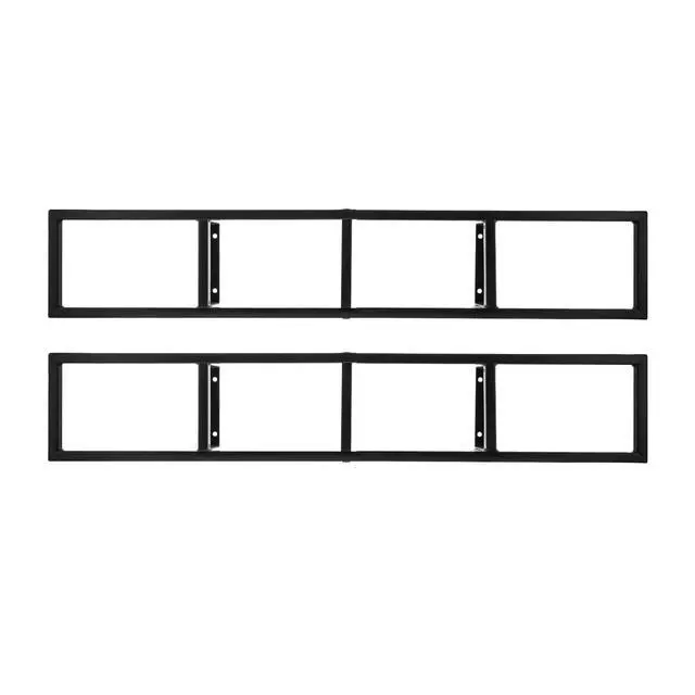 Alt view image 5 of 7 - 2 Pcs CD DVD Storage Shelf, 34 Inch Wall Mount Media Shelf Metal CD Storage Rack with 4 Compartments, Video Game Organizer Wall Mount for Living Room, Load 22.04lbs(Black)