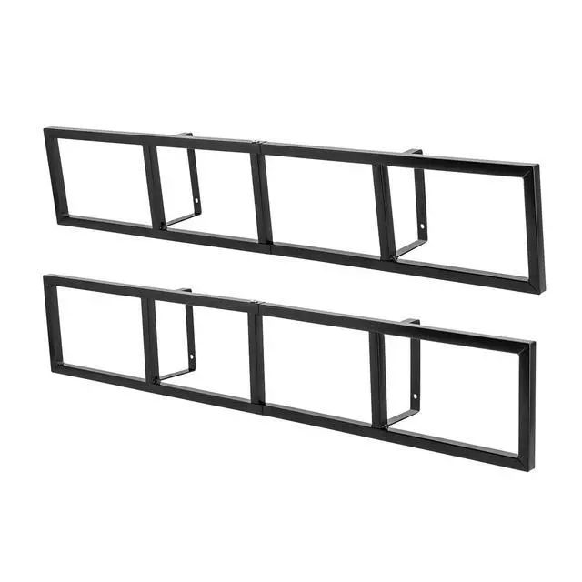 Alt view image 7 of 7 - 2 Pcs CD DVD Storage Shelf, 34 Inch Wall Mount Media Shelf Metal CD Storage Rack with 4 Compartments, Video Game Organizer Wall Mount for Living Room, Load 22.04lbs(Black)