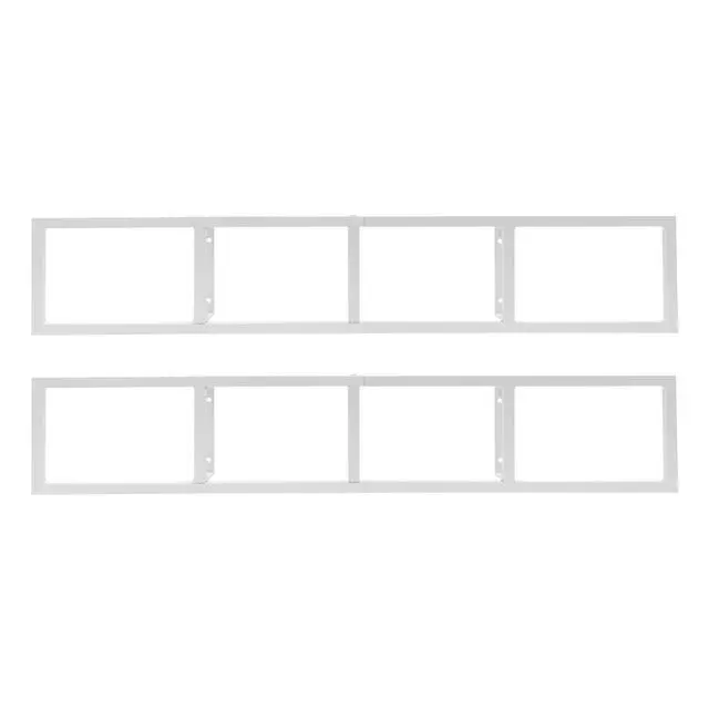 Alt view image 5 of 7 - 2 Pcs CD DVD Storage Shelf, 34 Inch Wall Mount Media Shelf | Metal CD Storage Rack with 4 Compartments, Video Game Organizer Wall Mount for Living Room, Load 22.04lbs(White)