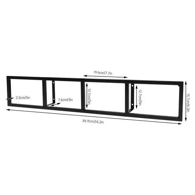 Alt view image 3 of 7 - CD Storage Shelf, 34 Inch Media Storage Rack, Cube Storage Organizer Floating Shelf, Wall Mounted Video Games CD DVD Organizer Metal Shelf for Study, Bedroom,Office,Living room (3 Pcs, Black)