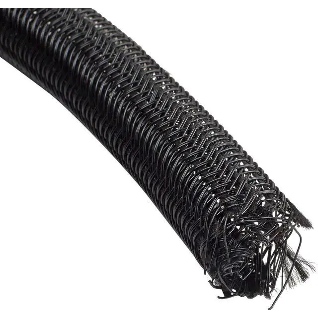 Alt view image 3 of 7 - Braided Nylon Split Wire Loom Wrap, 3/4 Inch, 10 Foot Wire Sleeve