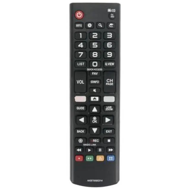 Alt view image 5 of 5 - AKB75095314 TV Remote Control for LG TV in Living Rooms or Rooms | Size approximately About 7 x 2 x 1 in, Replacement Remote Compatible Models 43UJ6300 43UJ630T 43UJ635T 49UJ635T