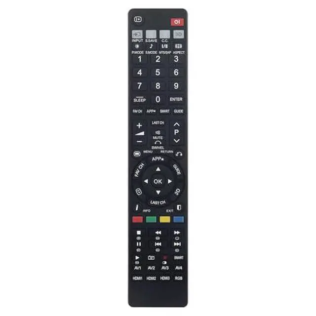 Alt view image 5 of 5 - Replacement TV Remote Control for Hitachi TV | Use in Living Rooms or Rooms, No programming or pairing needed, Replace Remote Compatible Models P42A202