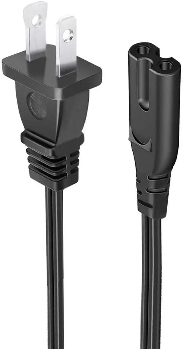 Alt view image 2 of 5 - 2 Pack 4 Ft 2-Prong Printer Power Cord Cable for HP OfficeJet Pro 8025e All-in-One Printer 1K7K3A#B1H
