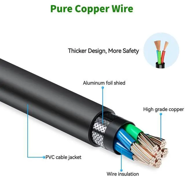 Alt view image 2 of 5 - UL 6.6ft AC Power Cord Cable Compatible with Denon AVR-X3800H AVR-X4800H 9.4 Channel AV Receiver
