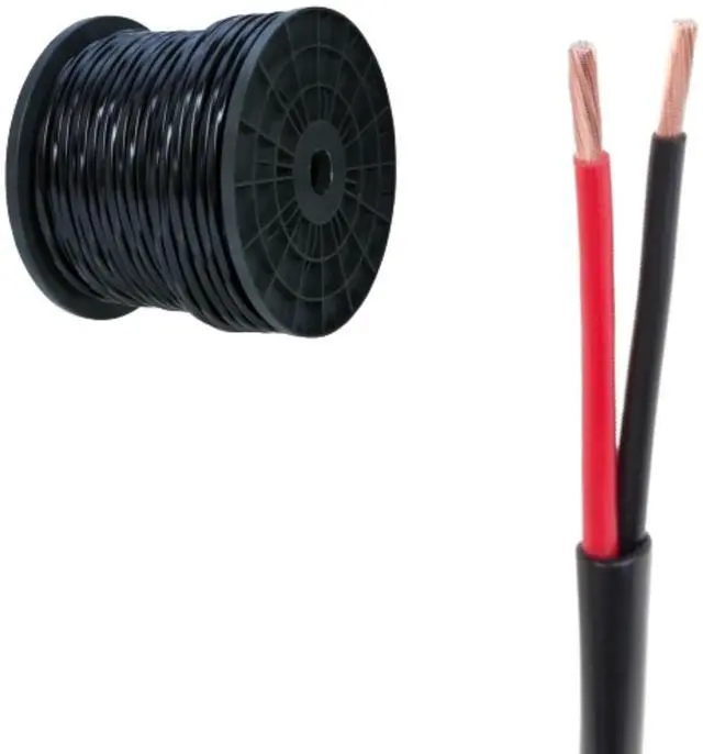 Main image of Speaker Wire 14 Gauge, 250 ft for Outdoor and Indoor Use, 14/2 CCA (Copper Clad Aluminum) Stranded Bulk Audio Cable, Direct Burial and UV Resistant (250 FT)