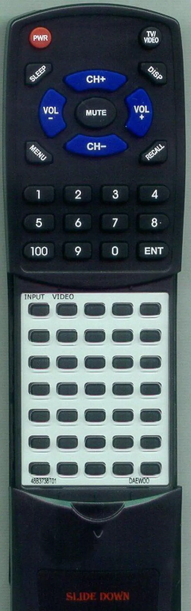 Main image of Replacement Remote Control for Daewoo DTQ19P2FC, DTQ13P3FC, WTV1332, WT1903, PT1301