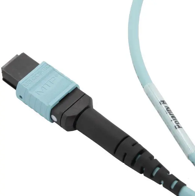 Main image of Plenum Fiber Optic Cable, MTP/MTP (MPO), Multimode OM3, Duplex, 12 Strand, 40/100 Gbps, 50/125, 10 Meter (33 Foot)