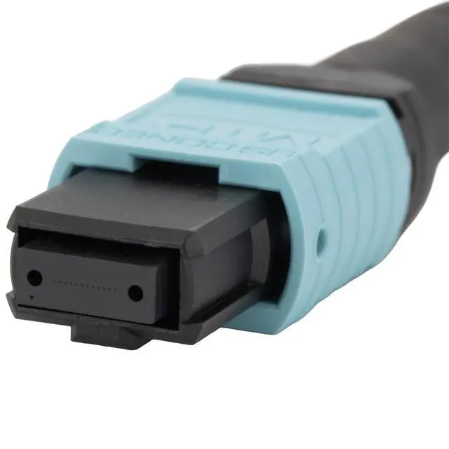 Alt view image 2 of 4 - Plenum Fiber Optic Cable, MTP/MTP (MPO), Multimode OM3, Duplex, 12 Strand, 40/100 Gbps, 50/125, 10 Meter (33 Foot)