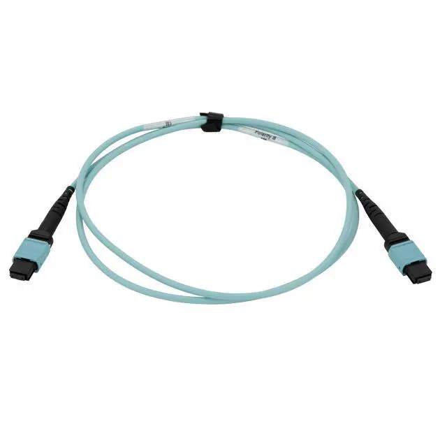 Alt view image 3 of 4 - Plenum Fiber Optic Cable, MTP/MTP (MPO), Multimode OM3, Duplex, 12 Strand, 40/100 Gbps, 50/125, 10 Meter (33 Foot)