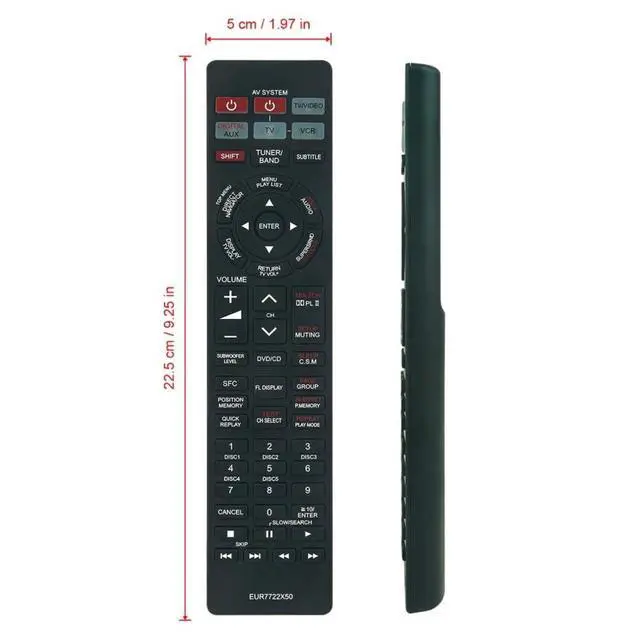 Alt view image 3 of 5 - EUR7722X50 Replacement Remote Control for Panasonic DVD Home Theater Sound System in Living Rooms or Rooms, No Programming or Pairing Needed, Replace Remote Compatible Models SC-HT920 SA-HT920