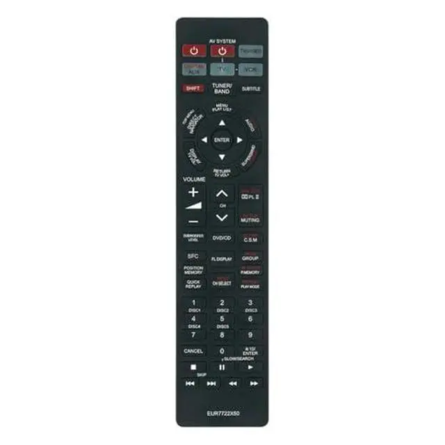Alt view image 5 of 5 - EUR7722X50 Replacement Remote Control for Panasonic DVD Home Theater Sound System in Living Rooms or Rooms, No Programming or Pairing Needed, Replace Remote Compatible Models SC-HT920 SA-HT920