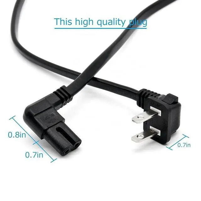 Alt view image 3 of 4 - Replacement US 2Prong AC Power Cord Cable for Sony BRAVIA XR77A80L 77-inch, XR83A80L 83-inch XR A80L Series 4K Ultra HD OLED TV