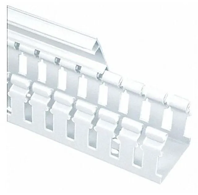 Main image of H2X2WH6 Type H Hinged Cover Wide Slot Wiring Duct, PVC, White