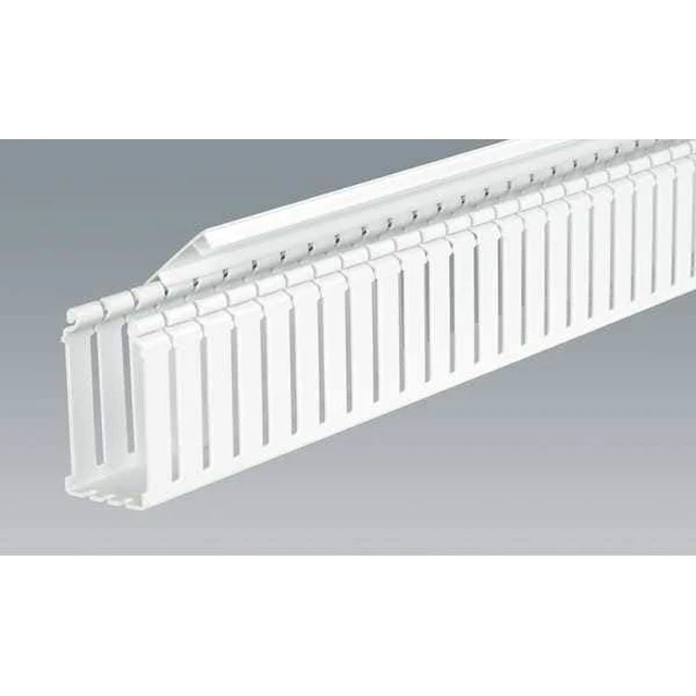 Alt view image 2 of 3 - H2X2WH6 Type H Hinged Cover Wide Slot Wiring Duct, PVC, White