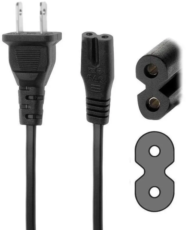 Alt view image 4 of 4 - 5ft AC Power Cord Cable Compatible with HP OfficeJet Pro 9025e All-in-One Printer