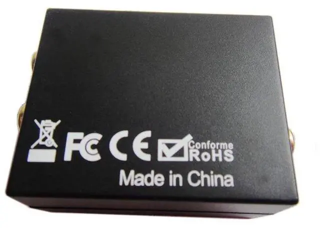 Alt view image 4 of 4 - Digital Optical Coax to Analog RCA Audio Converter Adapter with Fiber Cable