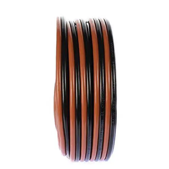 Alt view image 2 of 6 - 50 Ft 10 Gauge Speaker Wire Cable Car Home Audio AWG 50' Black & Red Zip Wire