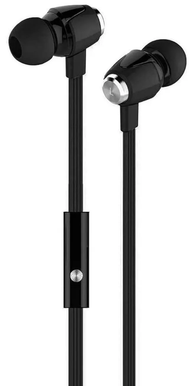 Main image of dBm Wave Wired In-Ear Headphones with In-line Microphone for Calls. Noise Isolation Earphones with Precision Bass Sound Compatible for iPhones, Androids, iPad/Tablets & Other Devices (Black)