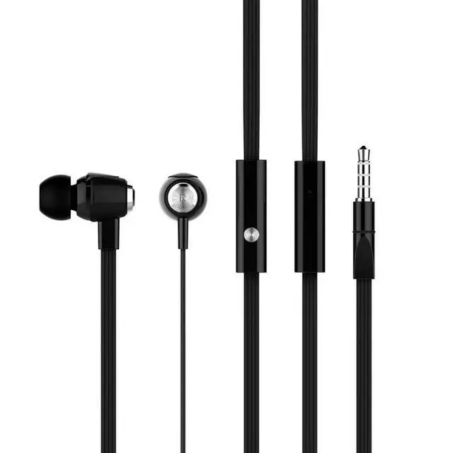 Alt view image 2 of 3 - dBm Wave Wired In-Ear Headphones with In-line Microphone for Calls. Noise Isolation Earphones with Precision Bass Sound Compatible for iPhones, Androids, iPad/Tablets & Other Devices (Black)