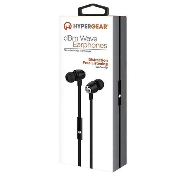 Alt view image 3 of 3 - dBm Wave Wired In-Ear Headphones with In-line Microphone for Calls. Noise Isolation Earphones with Precision Bass Sound Compatible for iPhones, Androids, iPad/Tablets & Other Devices (Black)