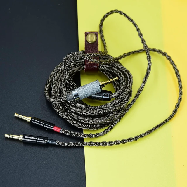 Alt view image 4 of 6 - Replacement Cable Compatible HE4XX HE-400i Headphones 3.5mm / 6.35mm to Dual 3.5mm Jack Male Cord for hifiman Ananda sundara he1000se he6se he400 z7m2 (3m(9.85ft))