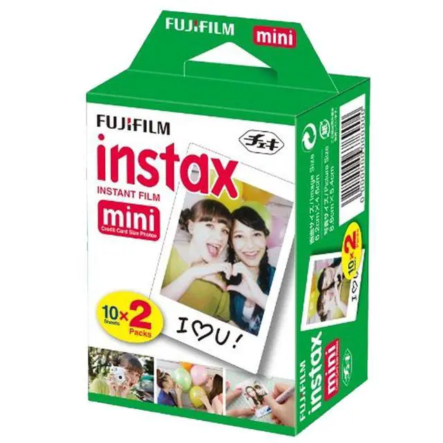 Alt view image 2 of 4 - Fujifilm instax mini Instant Film (20 Exposures) + 20 Sticker Frames for Fuji Instax Prints - Accessory Bundle