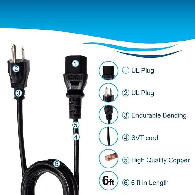 Alt view image 4 of 7 - AC Power Cord Compatible with Starbucks Sirena, Spidem Divina, Gaggia Baby, Classic Coffee Espresso Cappuccino Maker Machine Mains Cable