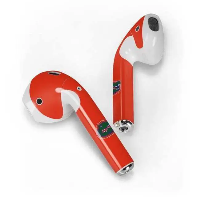 Alt view image 2 of 4 - Decal Audio Skin Compatible with Apple AirPods 2 - Officially Licensed University of Florida Gators Mascot Logo Design