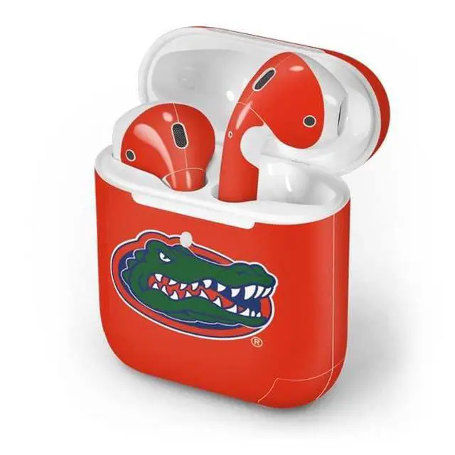 Alt view image 4 of 4 - Decal Audio Skin Compatible with Apple AirPods 2 - Officially Licensed University of Florida Gators Mascot Logo Design