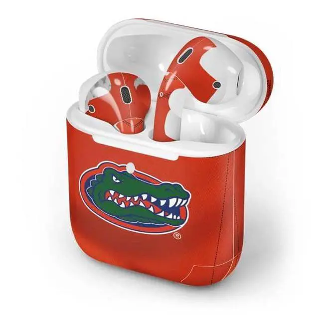 Alt view image 4 of 4 - Decal Audio Skin Compatible with Apple AirPods 2 - Officially Licensed University of Florida Orange Jersey Design