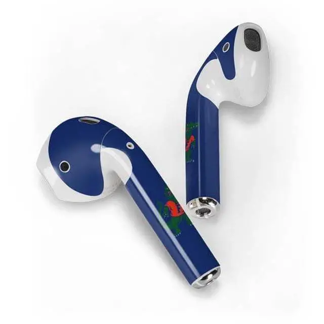 Alt view image 2 of 4 - Decal Audio Skin Compatible with Apple AirPods 2 - Officially Licensed University of Florida Gators Mascot Design