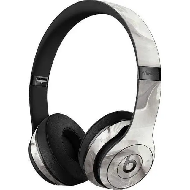 Alt view image 3 of 3 - Decal Audio Skin Compatible with Beats Solo 3 Wireless - Marbleized Grey Design