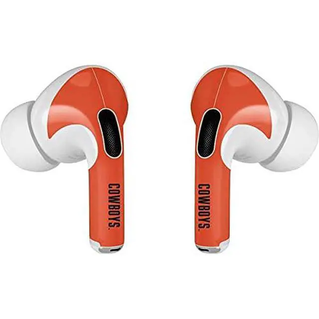 Alt view image 3 of 4 - Decal Audio Skin Compatible with Apple AirPods Pro - Officially Licensed Oklahoma State University OSU Basketball Design