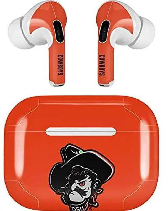 Main image of Decal Audio Skin Compatible with Apple AirPods Pro - Officially Licensed Oklahoma State University OSU Basketball Design