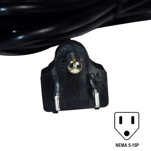 Alt view image 3 of 7 - 10ft AC Power Cord for KRK Expose E8B / 12sHO / 12s / 10s Powered Subwoofer Mains Cable Plug Wire